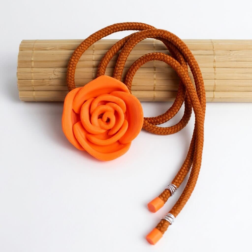 Colar Flor de Corda