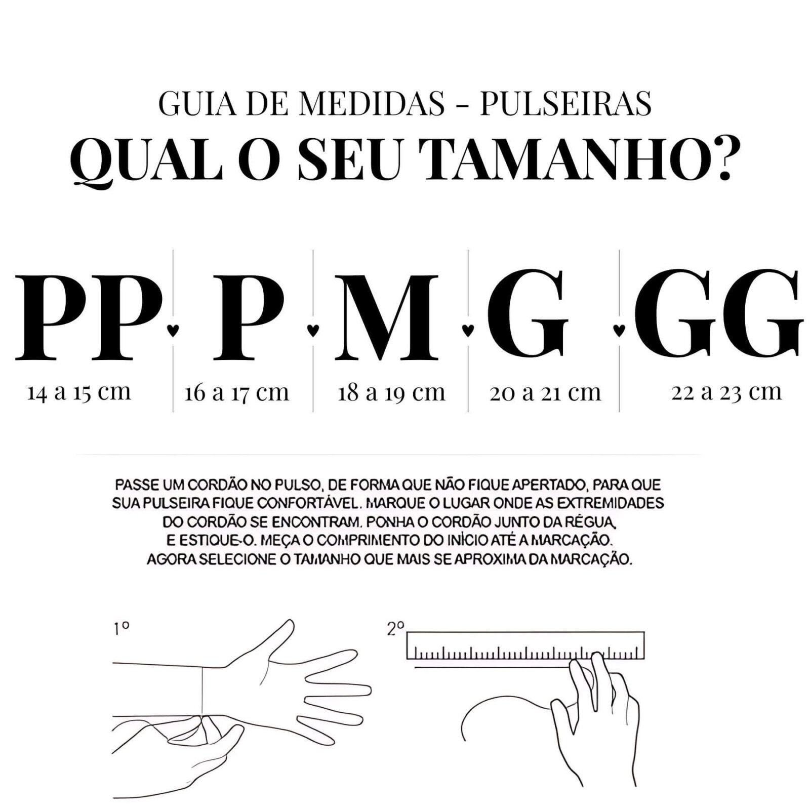 tABELA DE MEDIDAS PULSEIRAS CLAU KHAWALI