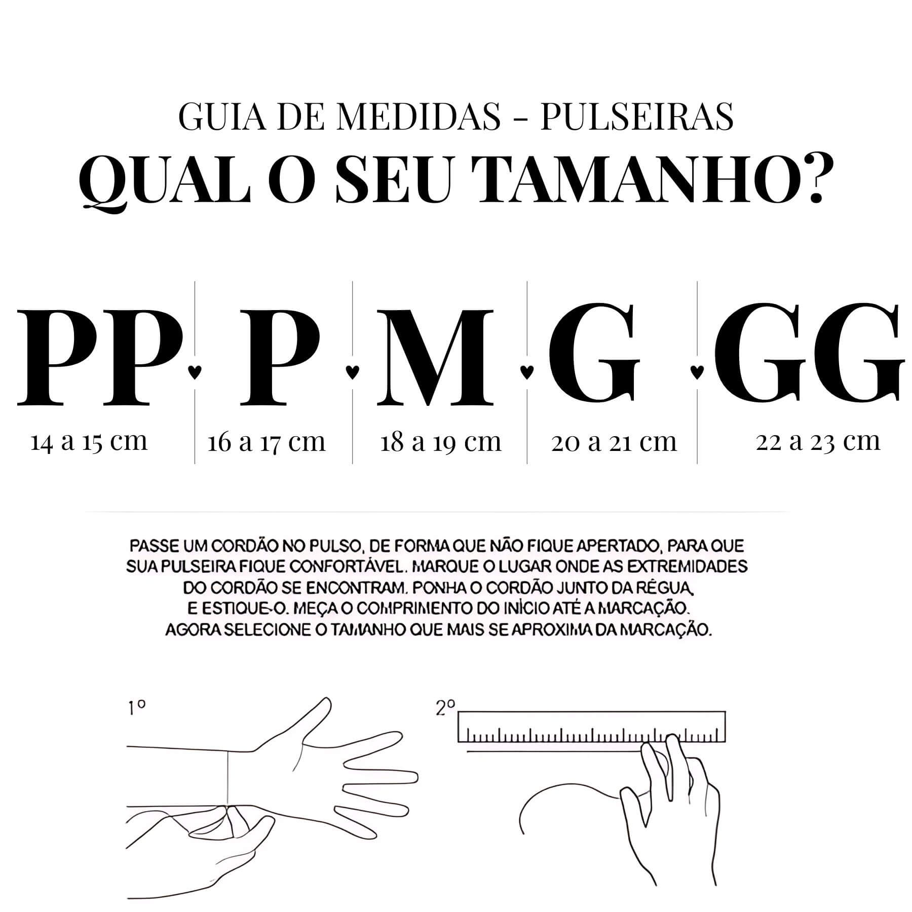 tABELA DE MEDIDAS PULSEIRAS CLAU KHAWALI