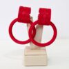 Brinco Argolas Gregas Vermelho