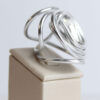 anel espiral de aluminio com strass