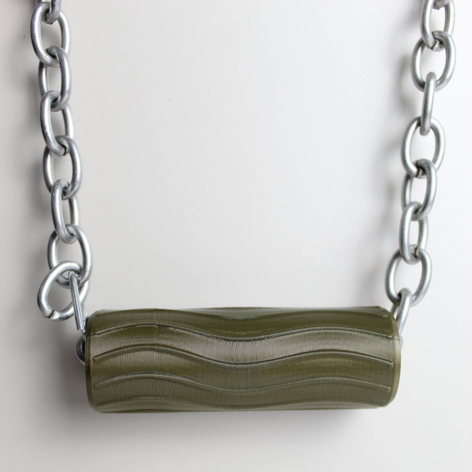 Colar Tubos Verde Ondas Regulável