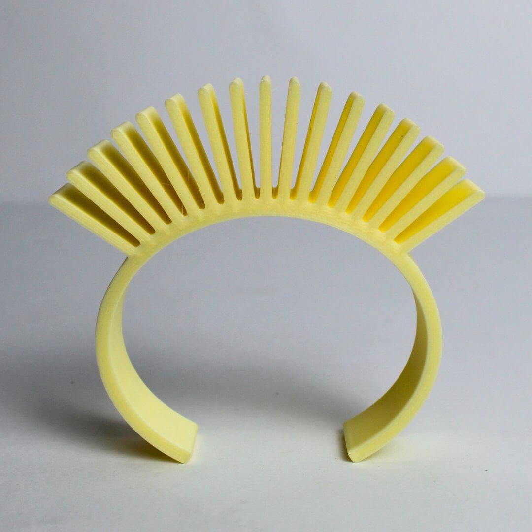 Pulseira Cílios Amarelo Claro