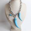 colar furia azul com corrente grossa em aluminio