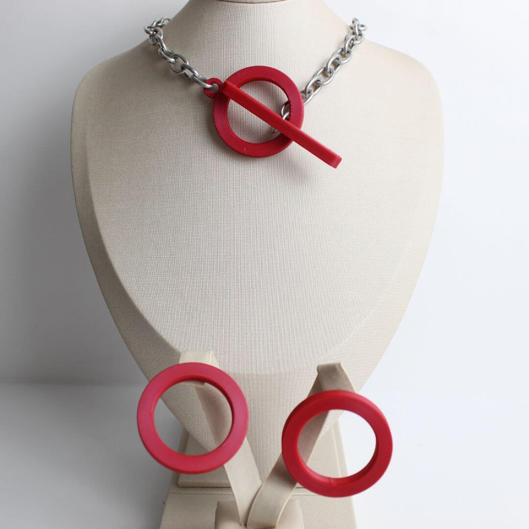 Conjunto Geométrico Círculos Vermelho