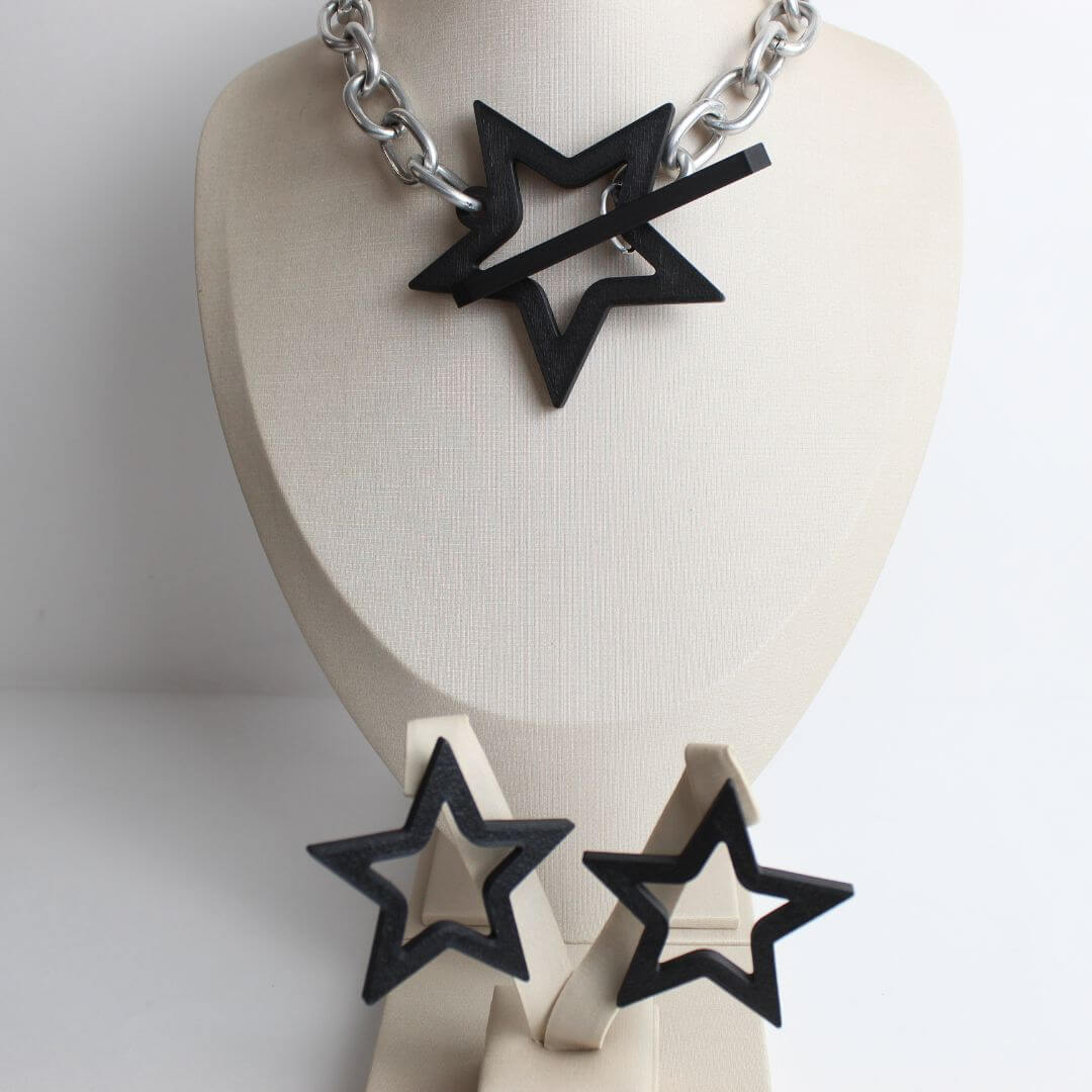 Conjunto Geométrico Estrela Preto