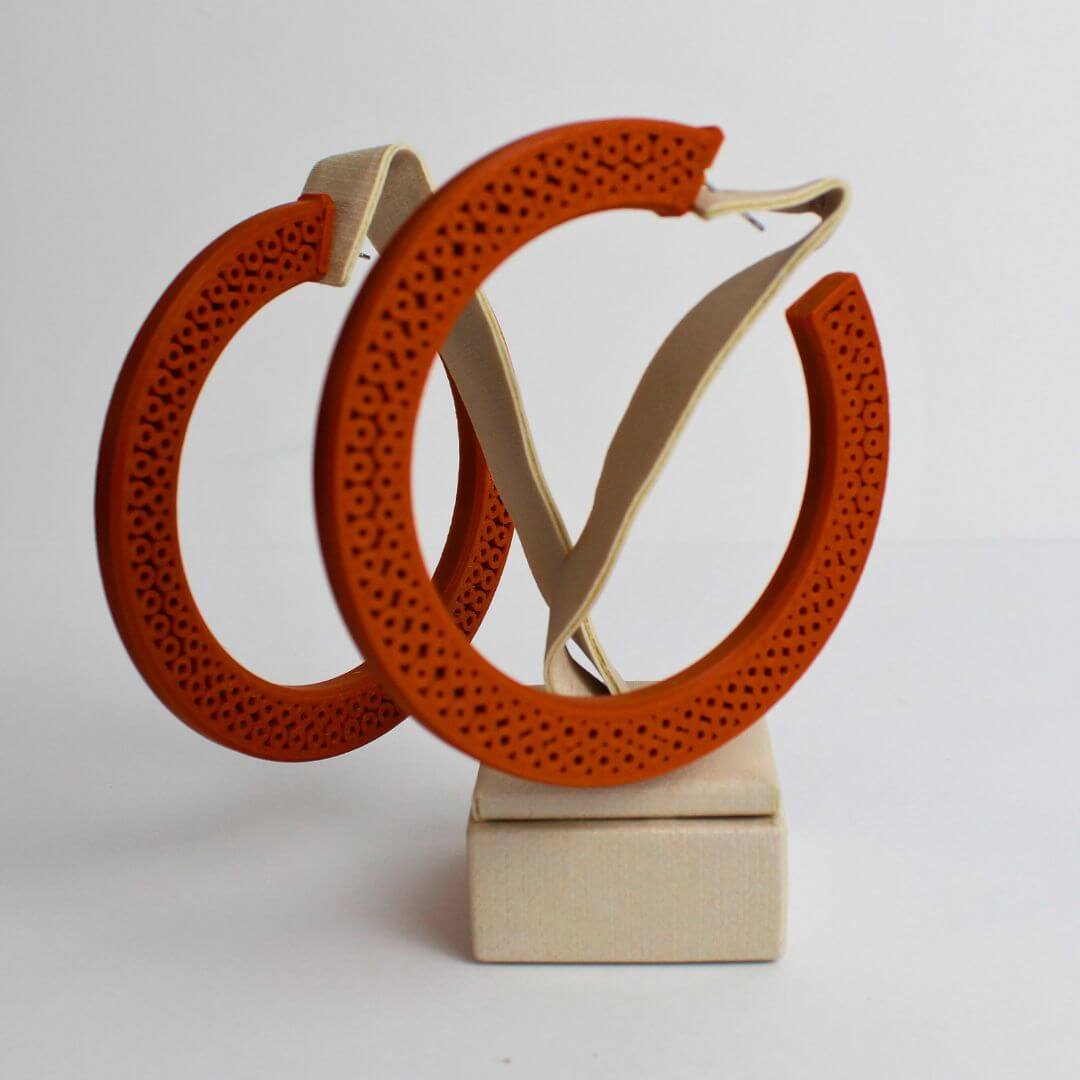 Maxi Argola Trama Vermelho